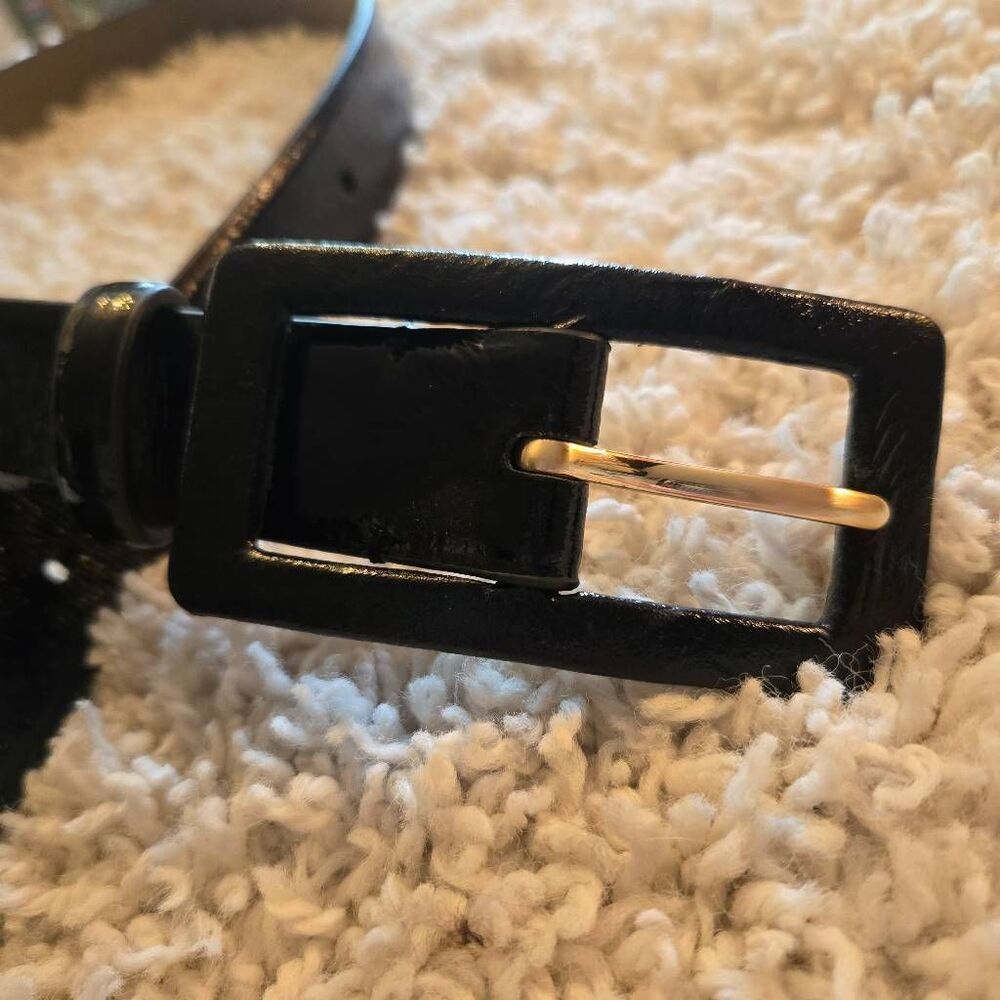 Talbots Black Patent Leather Belt Small - Picture 8 of 8